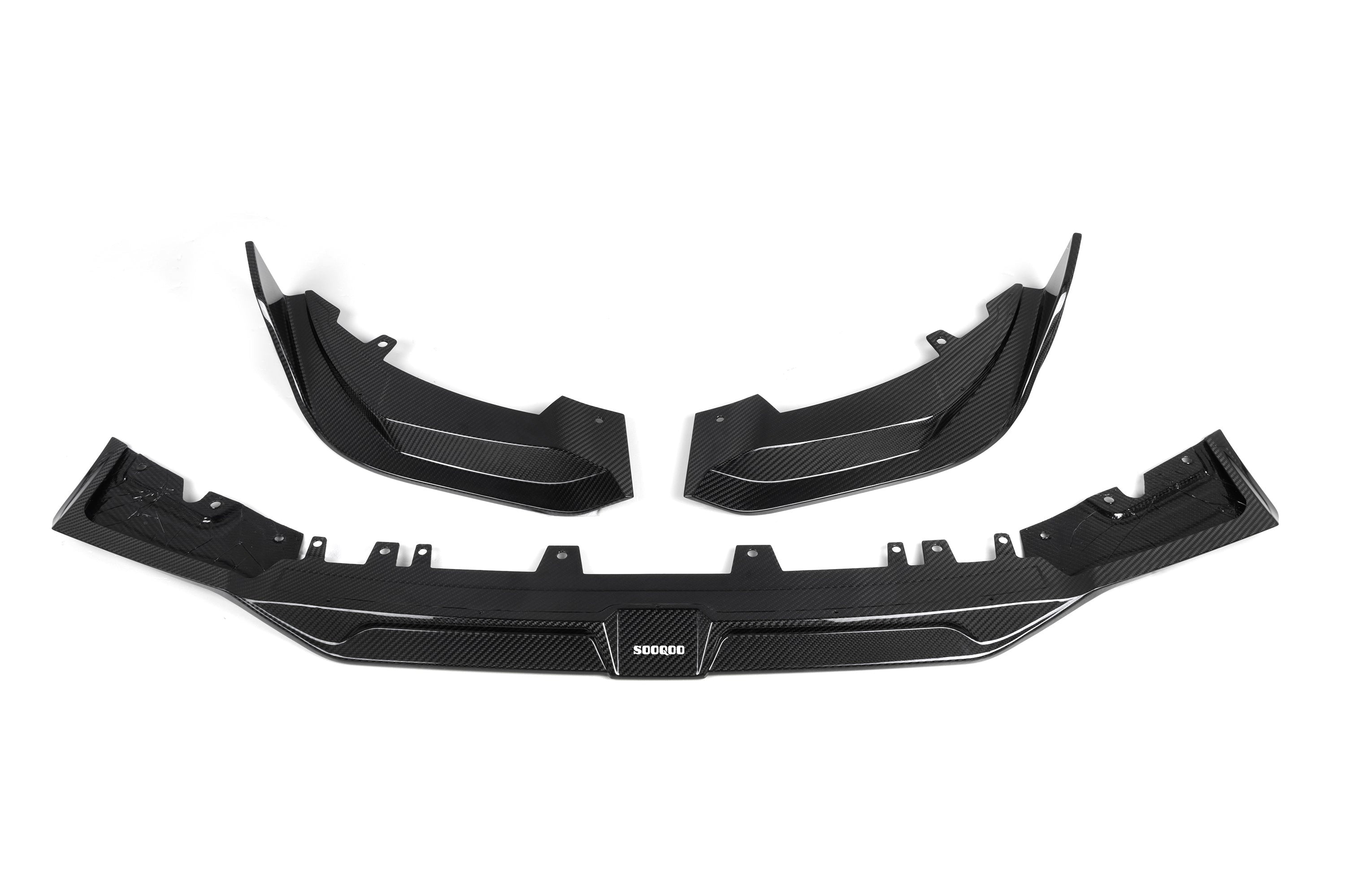 Sooqoo Pre Pregged Dry Carbon Fiber Front Lip for BMW X3M F97 LCI 2022+