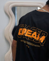 "Dream Chaser" Orange T Shirt // Black