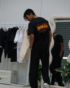 "Dream Chaser" Orange T Shirt // Black