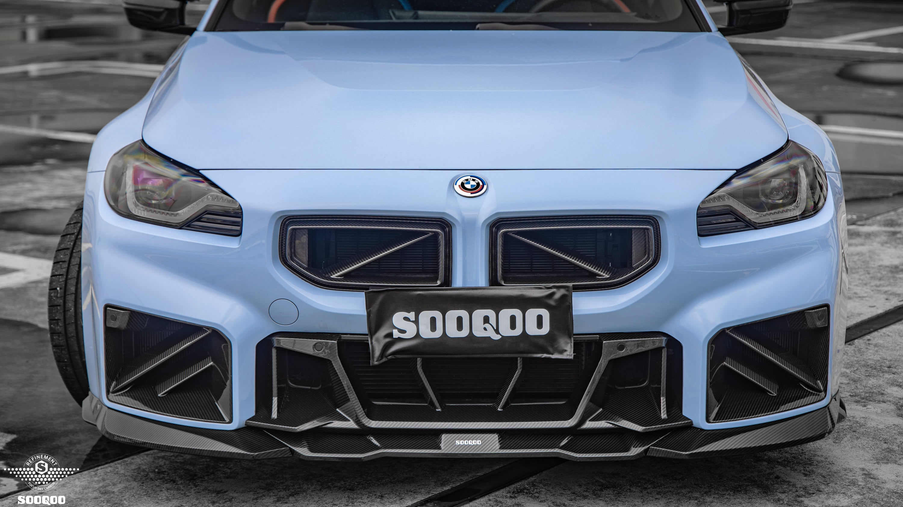 Sooqoo Pre Pregged Dry Carbon Fiber Front Lip Type B for BMW M2 G87 2023+