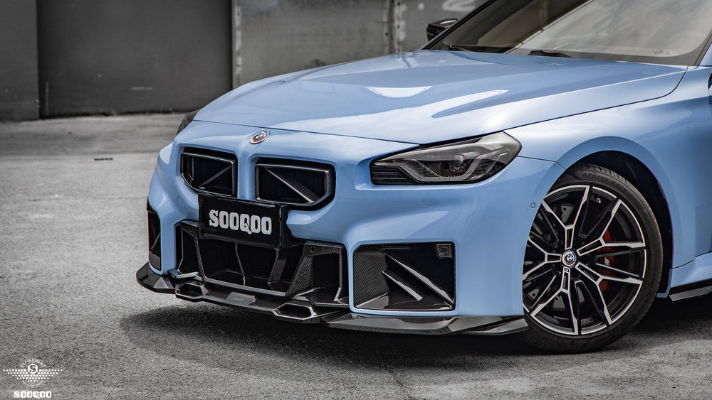 Sooqoo Pre Pregged Dry Carbon Fiber Front Intake Ducts for BMW M2 G87 2023+