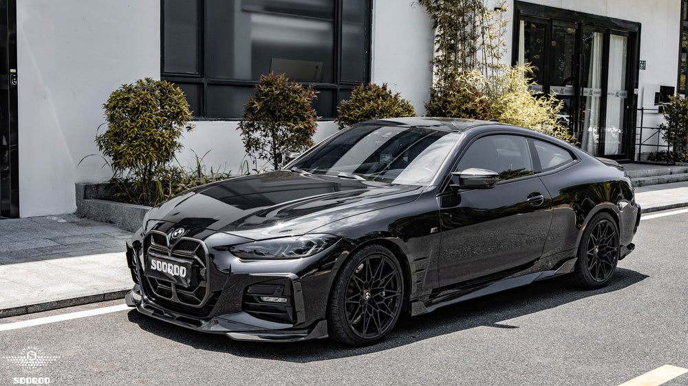 Sooqoo Pre Pregged Dry Carbon Fiber Front Fender Vent Trim for BMW 4 Series Coupe G22 G23 2020+
