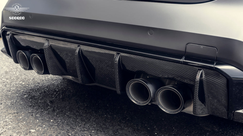 OEM Style Pre Pregged Dry Carbon Fiber Diffuser for BMW M3 G80 G81 / M4 G82 G83 (Standard Quad Tip) 2020+