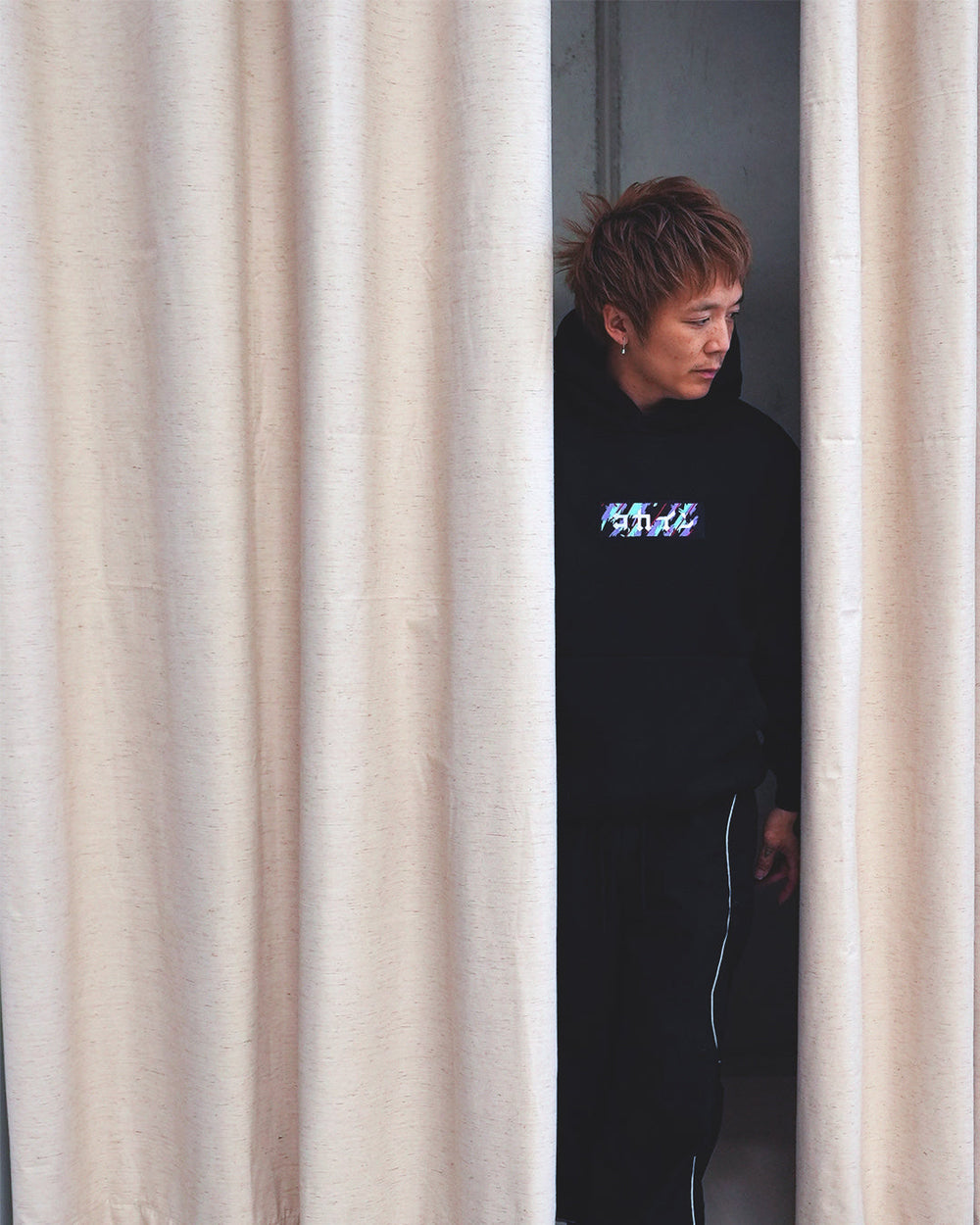 "HKS" Patch Hoodie // BLACK