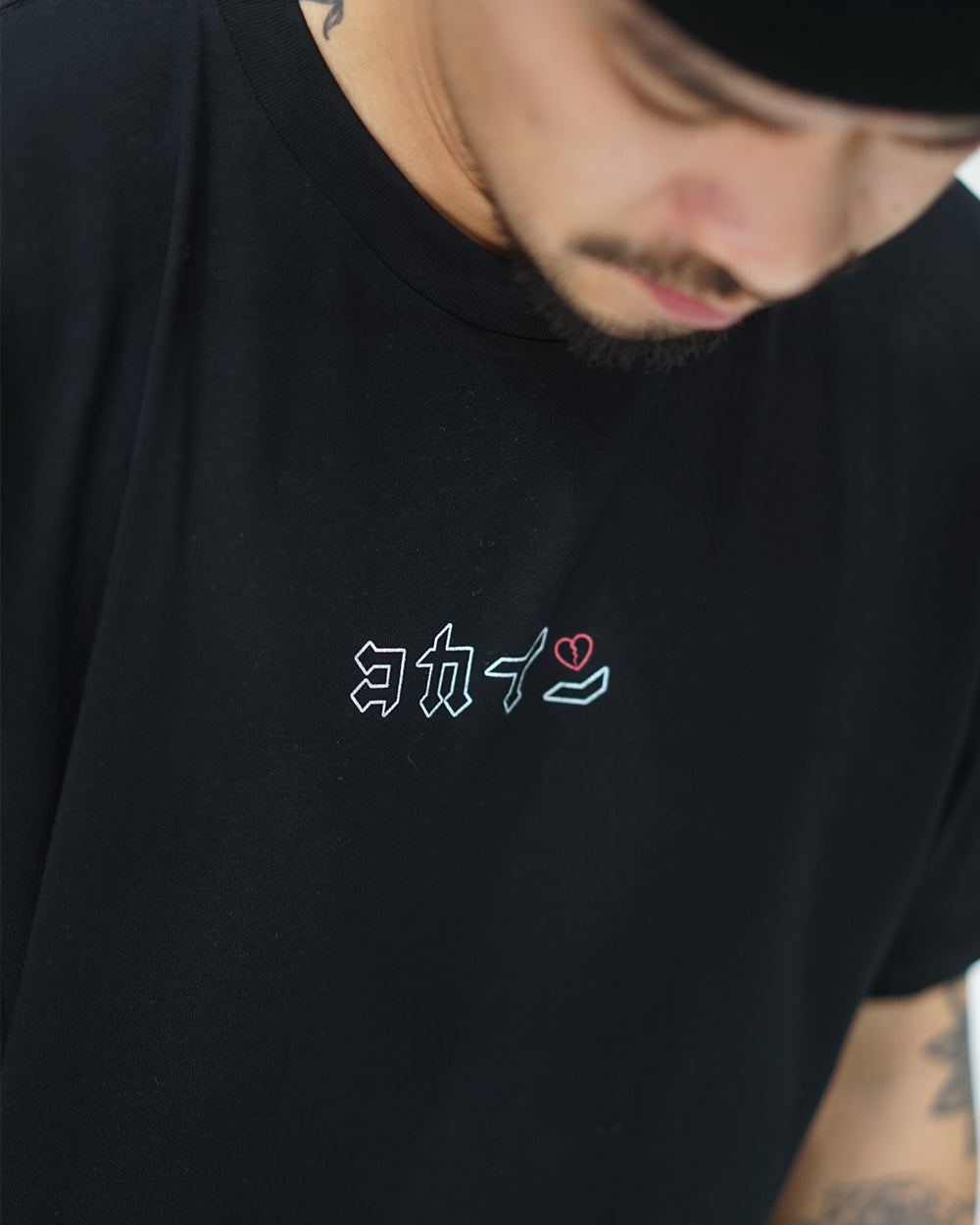 "Hanbun Hannya" T Shirt // Black