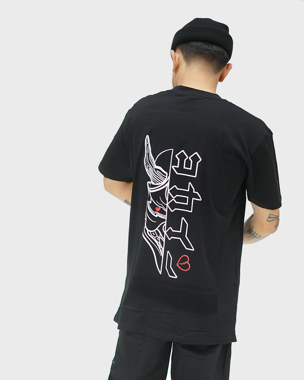 "Hanbun Hannya" T Shirt // Black
