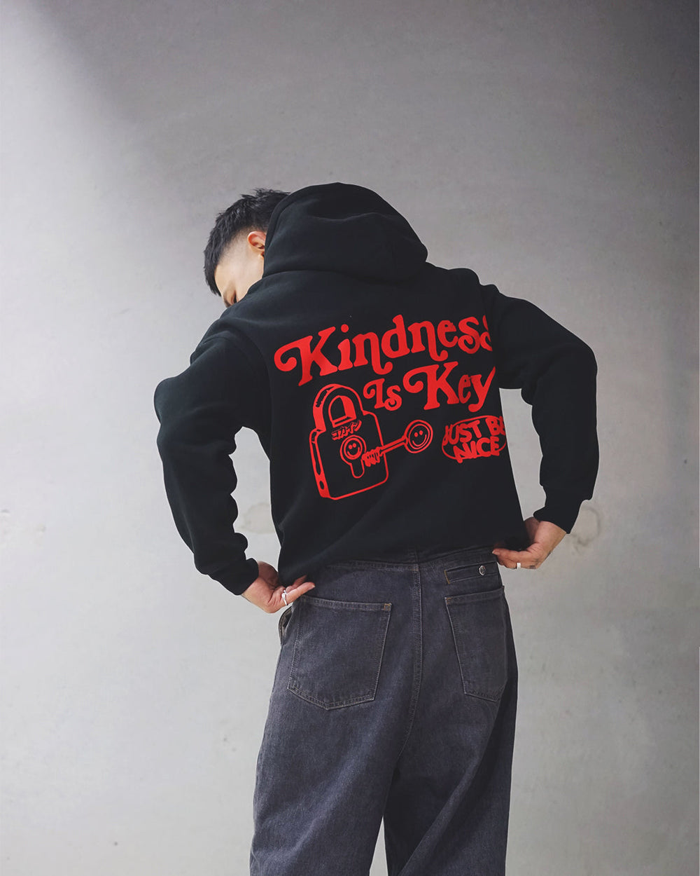 Kindness Is Key Hoodie // BLACK