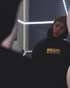 "S15" Yellow Patch Hoodie // BLACK