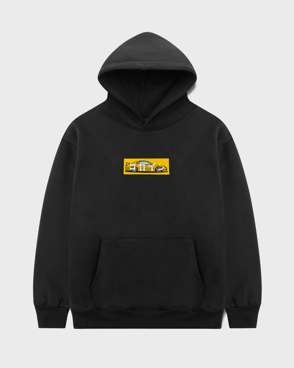 "S15" Yellow Patch Hoodie // BLACK