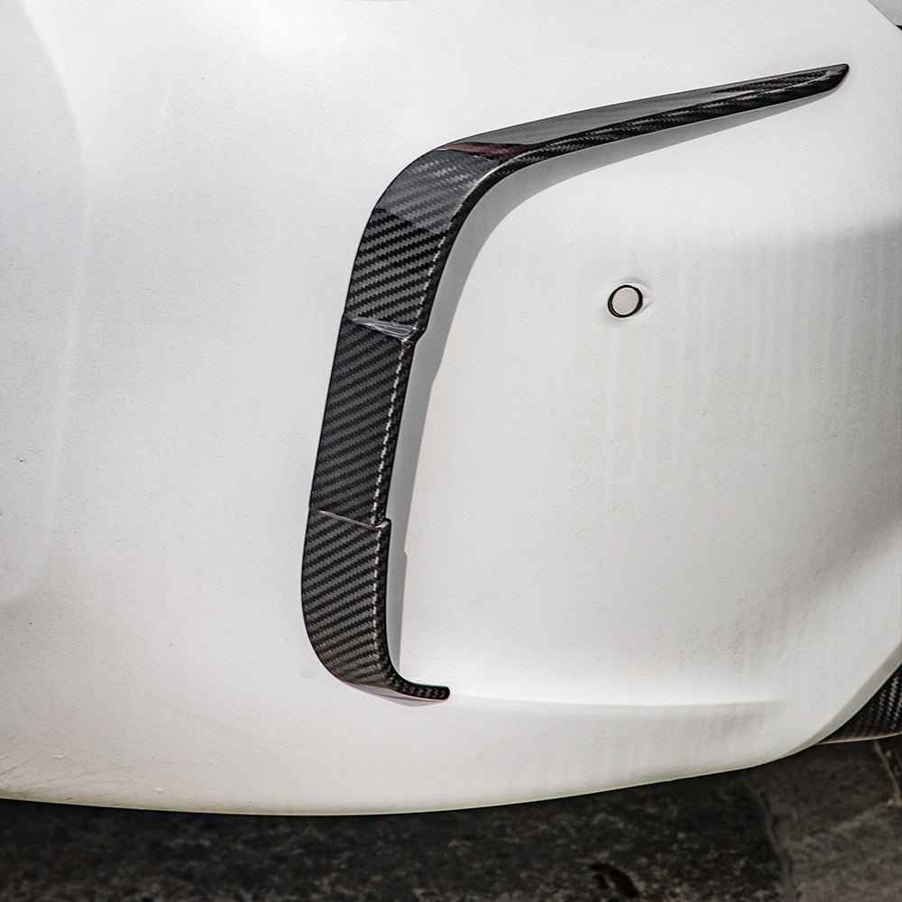Sooqoo Pre Pregged Dry Carbon Fiber Rear Side Vent Trim for BMW M2 F87
