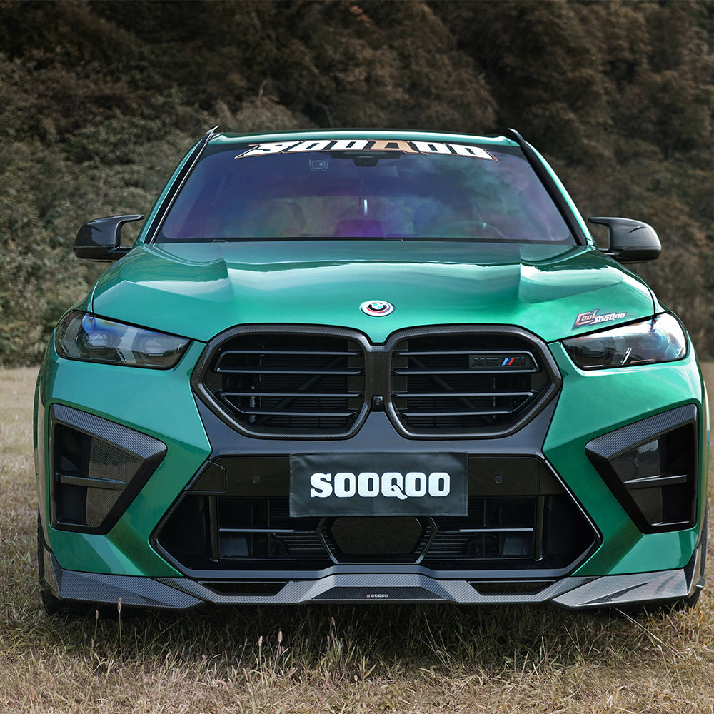 Sooqoo Pre Pregged Dry Carbon Fiber Front Lip for BMW X5M F95 LCI