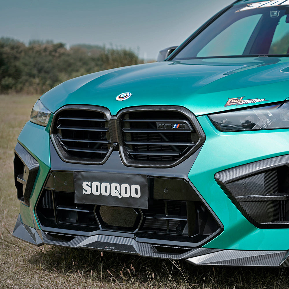 Sooqoo Pre Pregged Dry Carbon Fiber Front Lip for BMW X5M F95 LCI