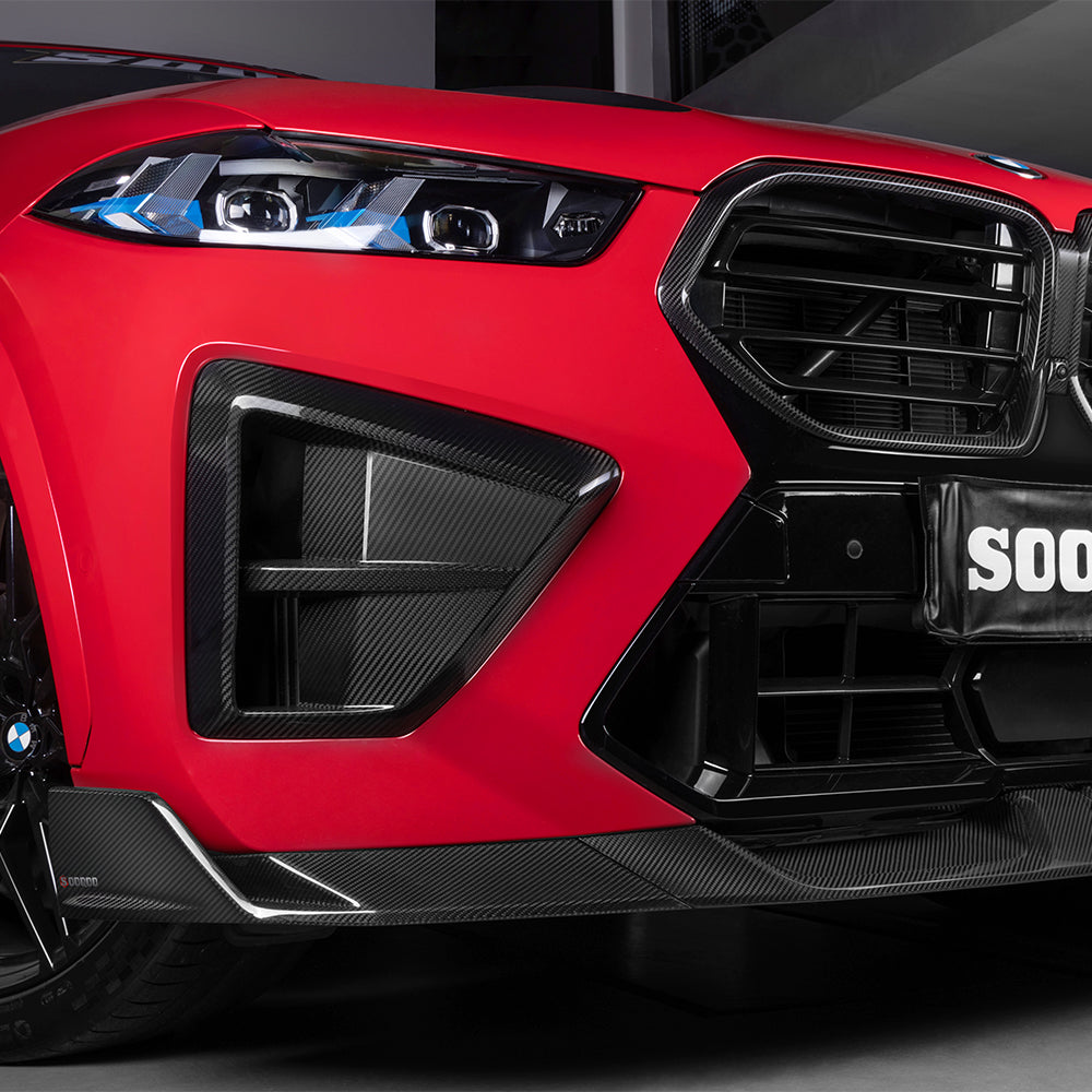 Sooqoo Pre Pregged Dry Carbon Fiber Front Lip for BMW X6M F96 LCI