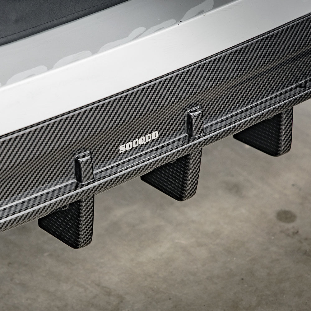 Sooqoo Pre Pregged Dry Carbon Fiber Rear Diffuser for BMW 8 Series G14 G15