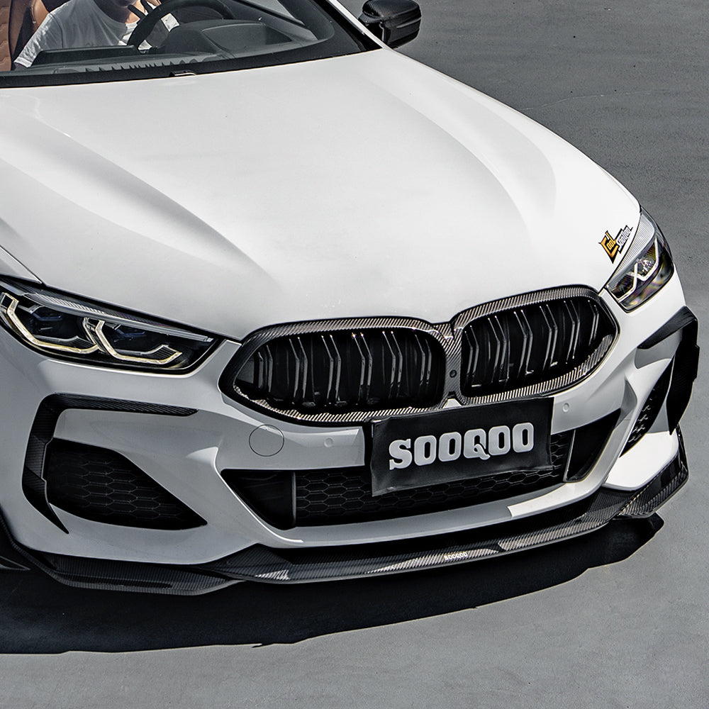 Sooqoo Pre Pregged Dry Carbon Fiber Front Lip for BMW 8 Series G14 G15 G16