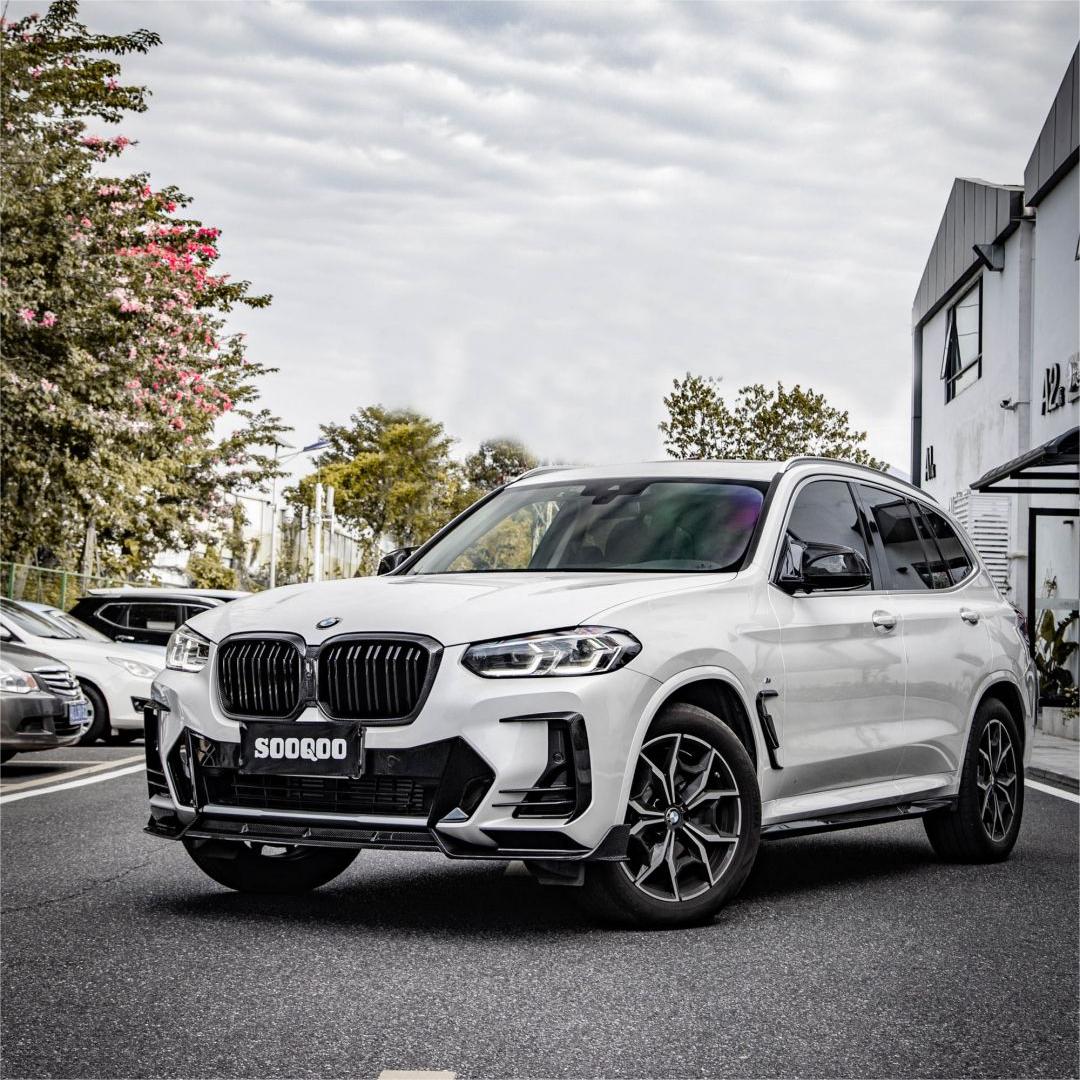 Sooqoo Pre Pregged Dry Carbon Fiber Front Lip for BMW X3 G01 LCI 2022+