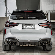 Sooqoo Pre Pregged Dry Carbon Rear Canards for BMW X3M F97 LCI 2022+