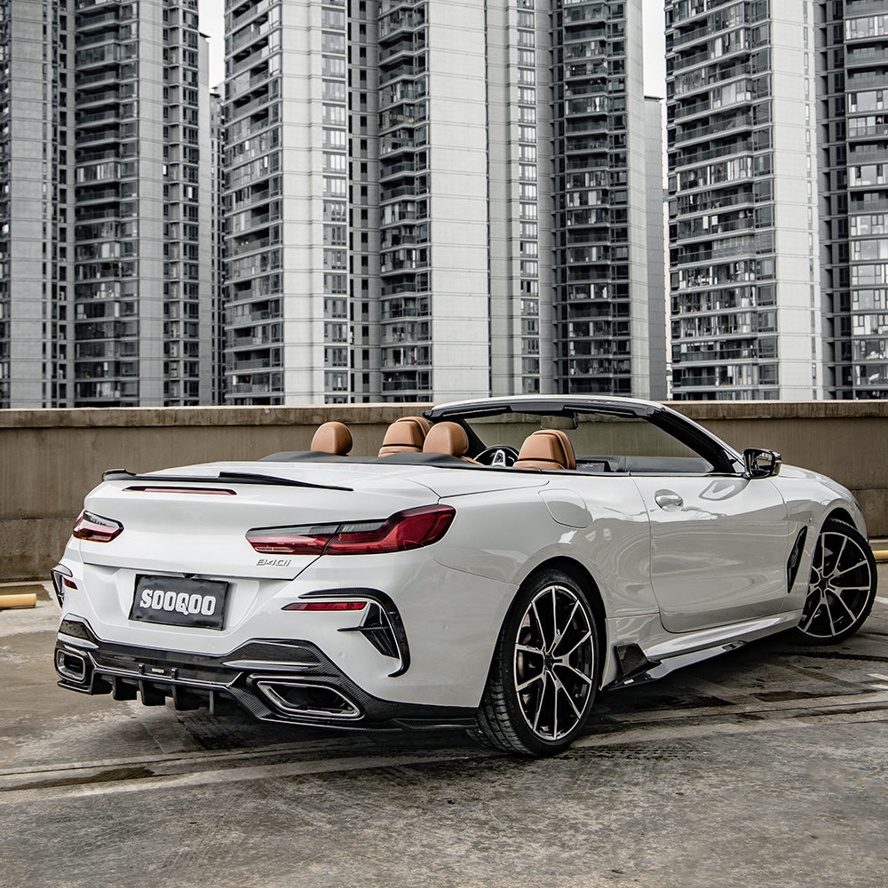 Sooqoo Pre Pregged Dry Carbon Fiber Side Skirt for BMW 8 Series G16