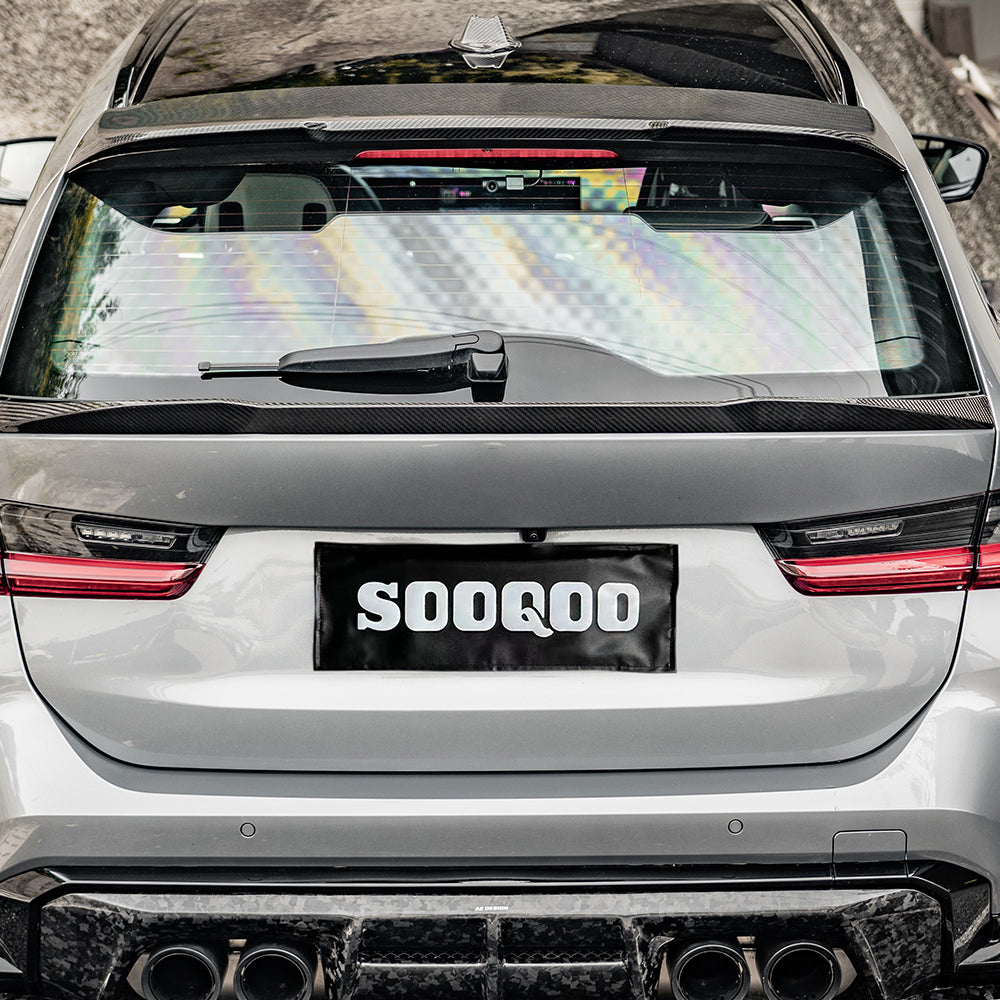 Sooqoo Pre Pregged Dry Carbon Mid Spoiler for BMW 3 Series G21 / M3 G81 Wagon 2019+