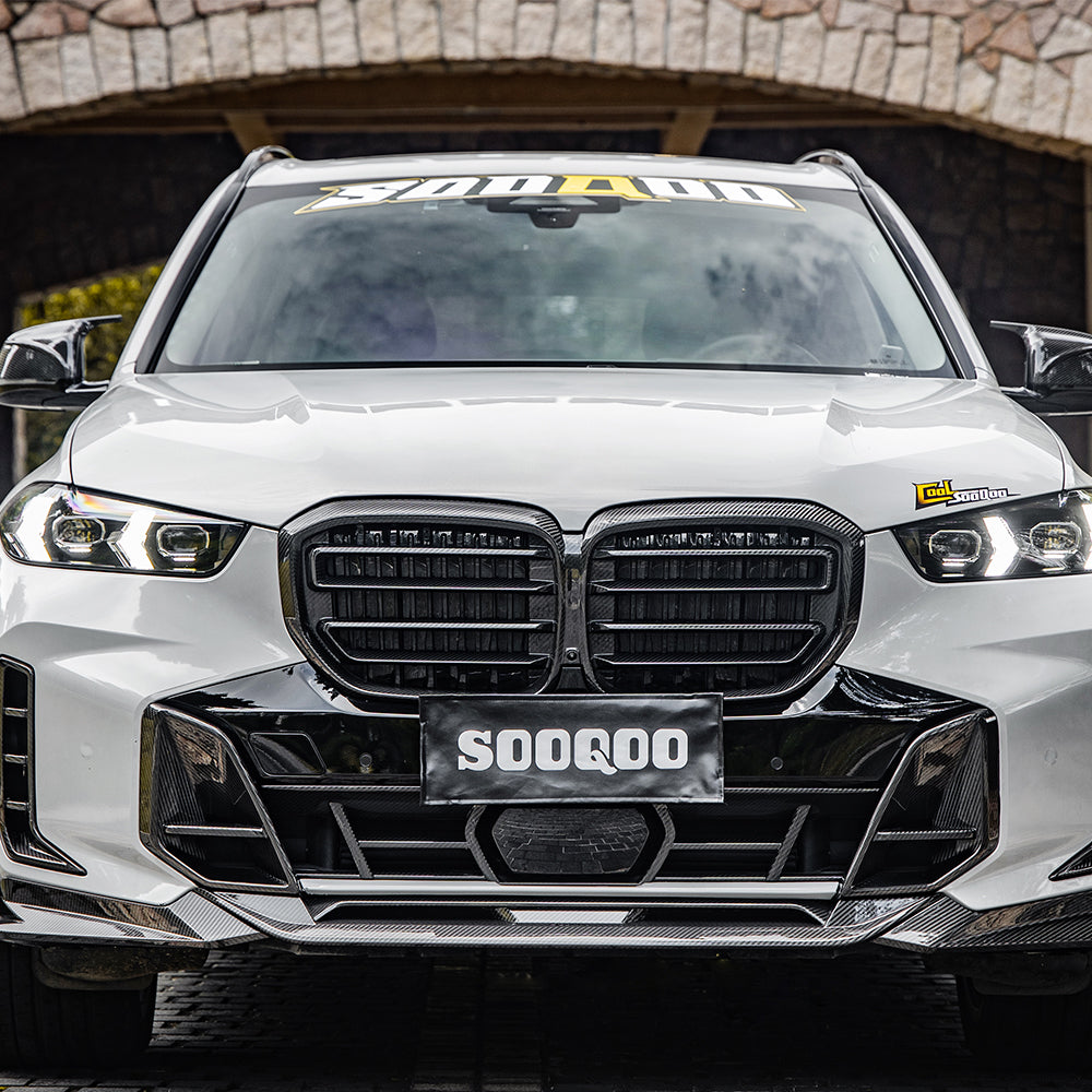 Sooqoo Pre Pregged Dry Carbon Fiber Front Lip for BMW X5 G05 LCI