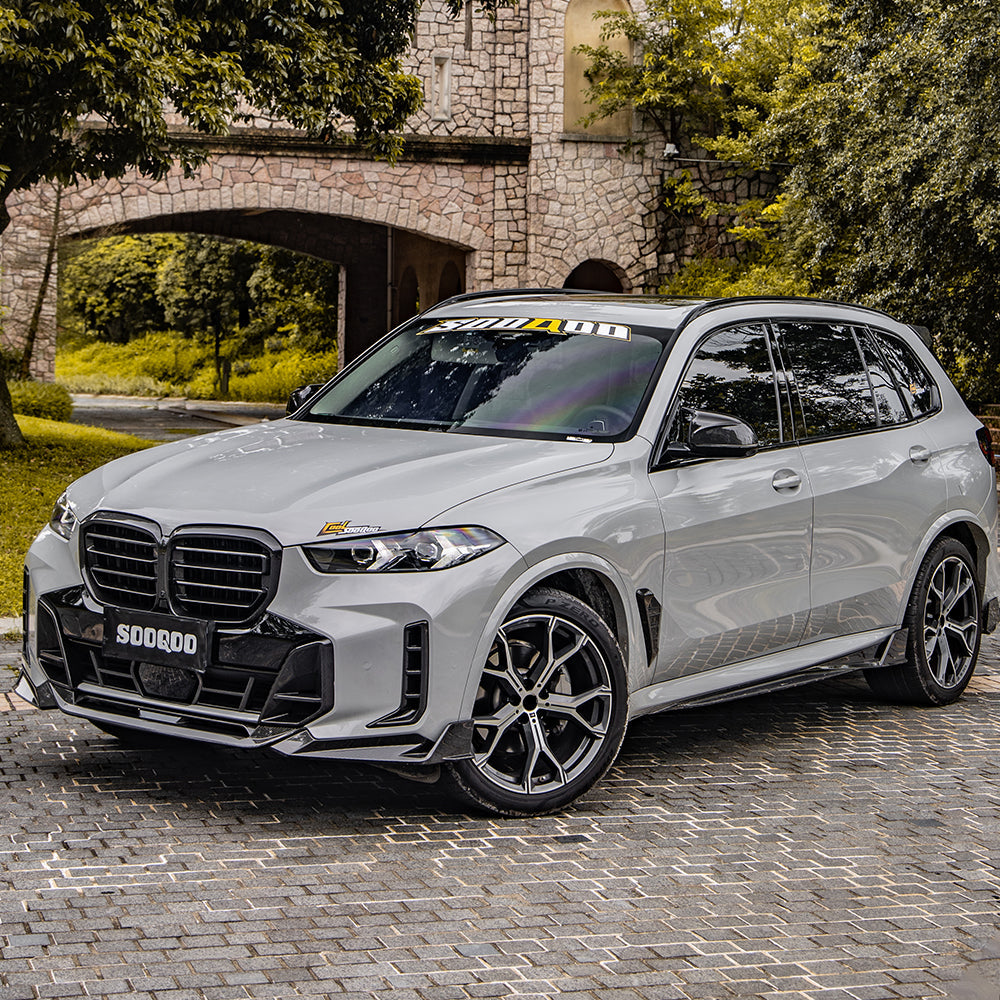 Sooqoo Pre Pregged Dry Carbon Fiber Front Lip for BMW X5 G05 LCI