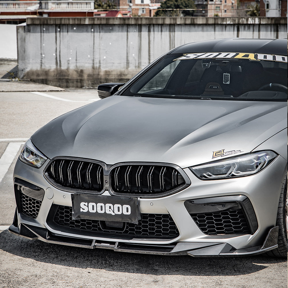 Sooqoo Pre Pregged Dry Carbon Fiber Front Lip for BMW M8 F91 F92 F93
