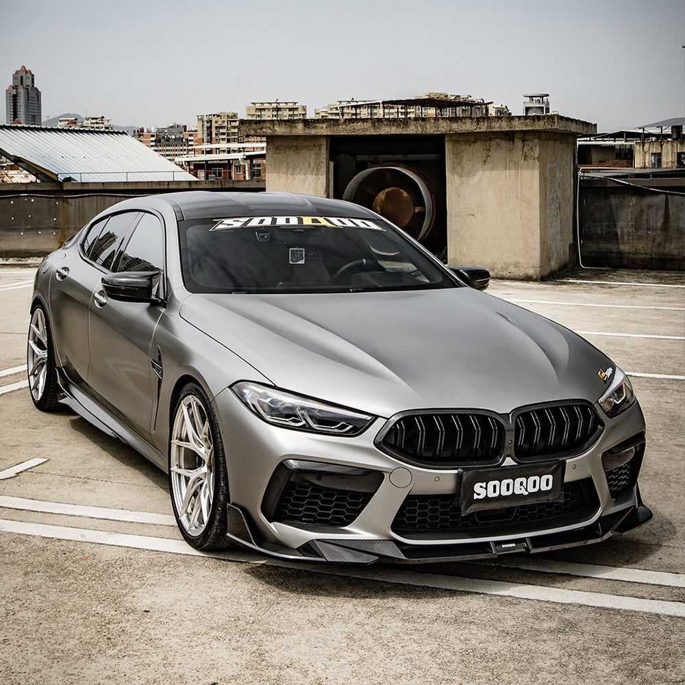 Sooqoo Pre Pregged Dry Carbon Fiber Front Lip for BMW M8 F91 F92 F93