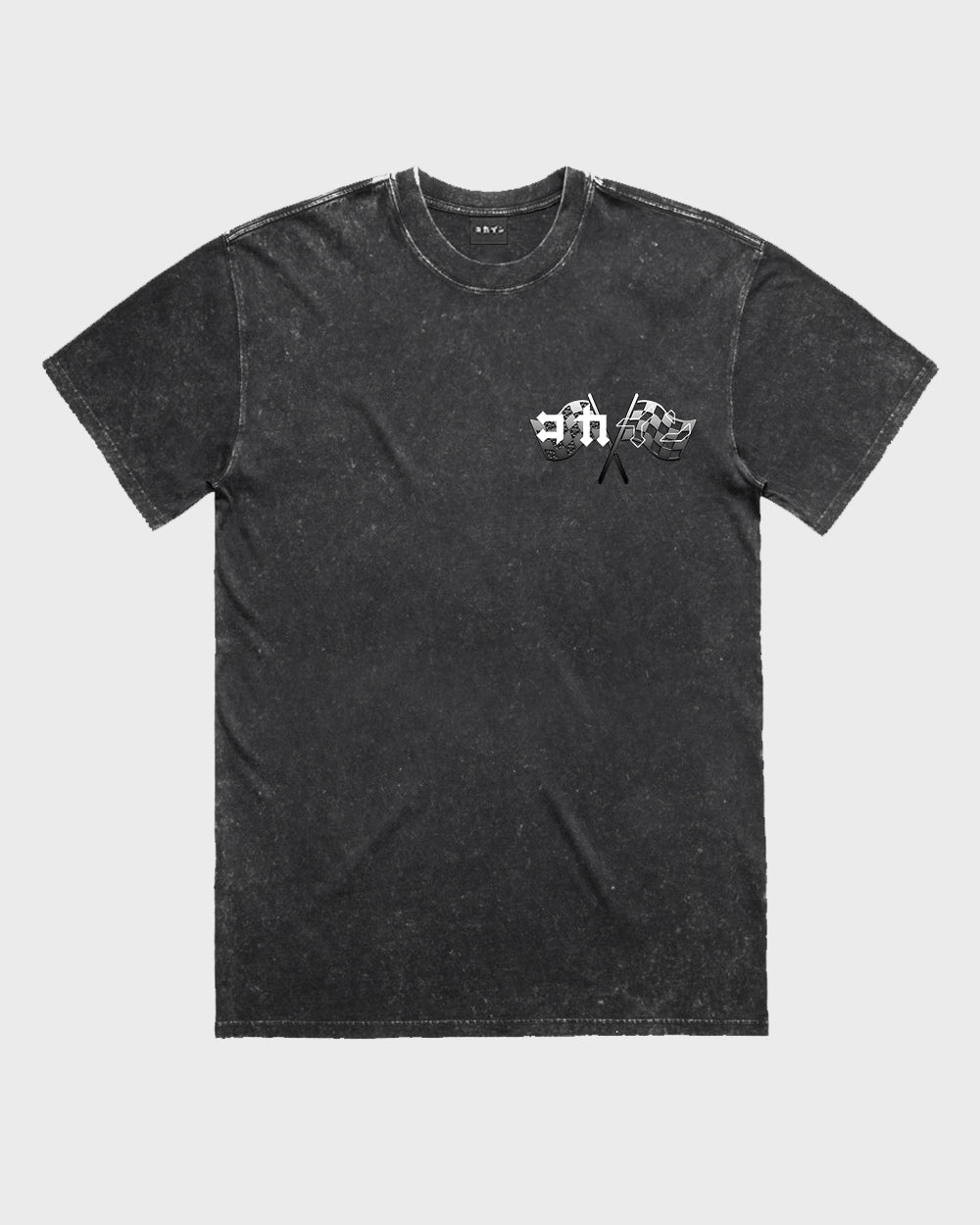 "Motorsport" T Shirt // Stone Wash Black