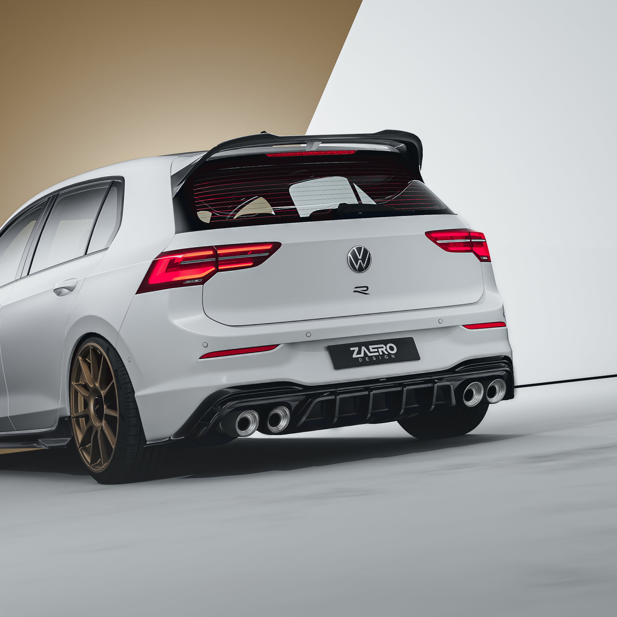 EVO-1  Rear Diffuser for Volkswagen Golf R MK8 MK8.5 2021+