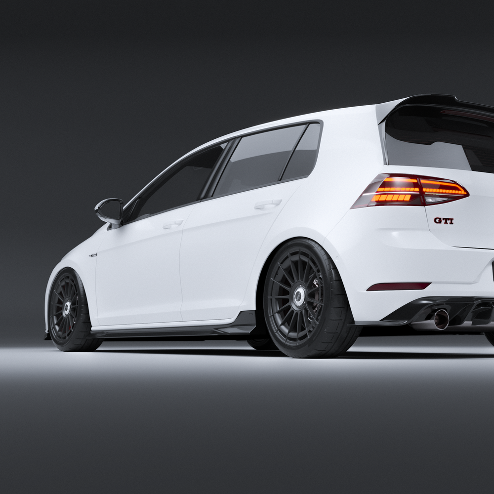 EVO-1 Side Splitters for Volkswagen Golf MK7/7.5 TSI, GTI & R 2014-2021