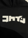 "College" Black Patch Hoodie // BLACK